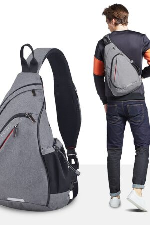 Men's Water Drop One Shoulder USB Backpack